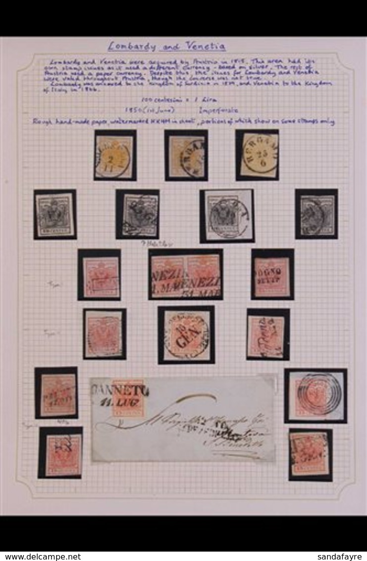 LOMBARDY AND VENETIA 1850-1864 ATTRACTIVE USED COLLECTION With Many Shades, Types, Varieties, Postmark Interest, Stamps  - Autres & Non Classés