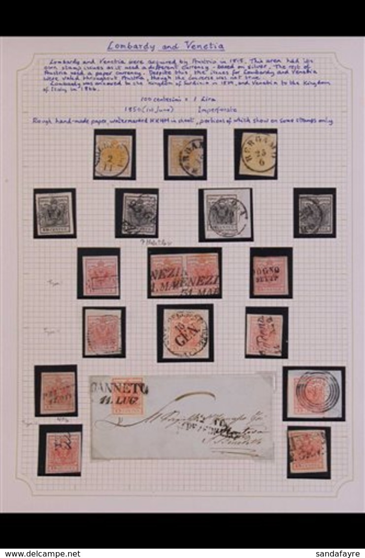 LOMBARDY AND VENETIA 1850-1864 ATTRACTIVE USED COLLECTION With Many Shades, Types, Varieties, Postmark Interest, Stamps  - Andere & Zonder Classificatie