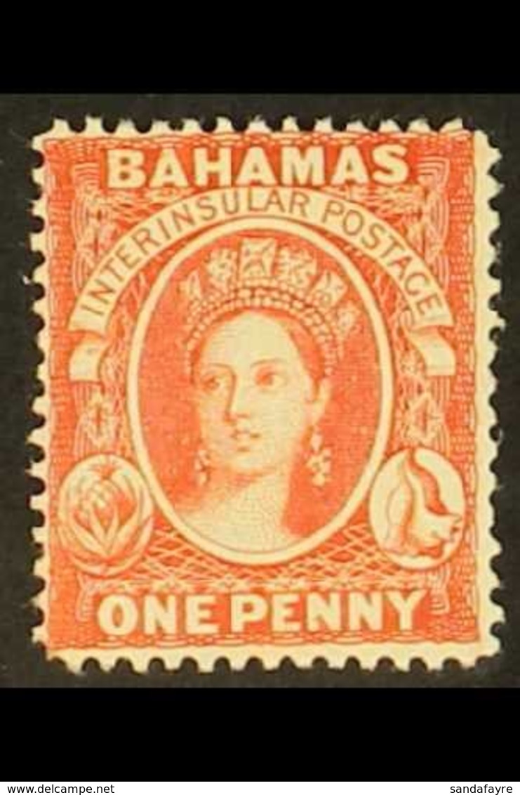 1863-77 1d Scarlet-vermilion, Bright Shade, Wmk Crown CC REVERSED, Perf.14, SG 33x, Never Hinged Mint, BP Basel Certific - Andere & Zonder Classificatie
