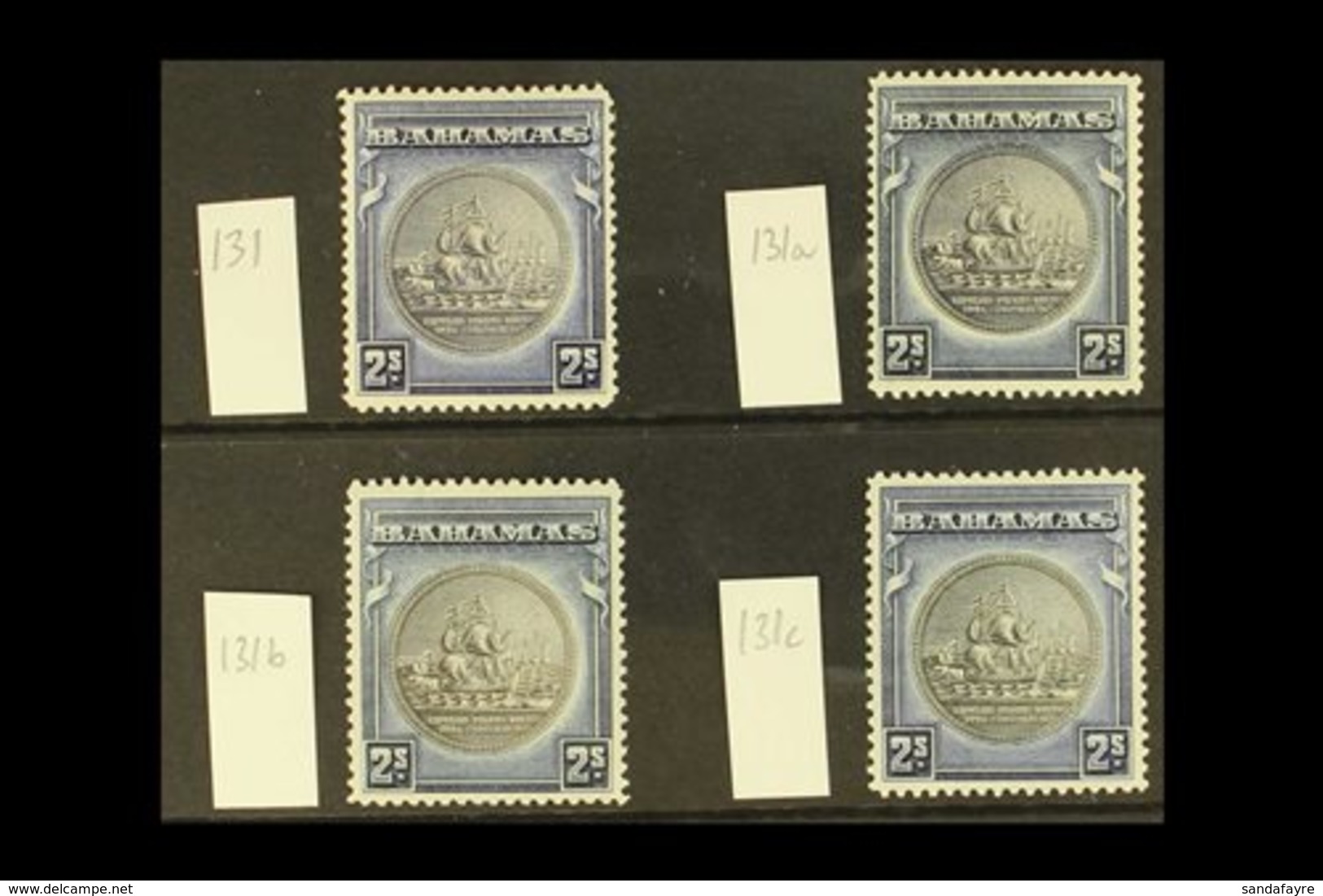 1931-46 2s ALL FOUR SHADES. 2s Slate-purple & Deep Ultramarine, 2s Slate-purple & Indigo, 2s Brownish Black & Indigo And - Andere & Zonder Classificatie