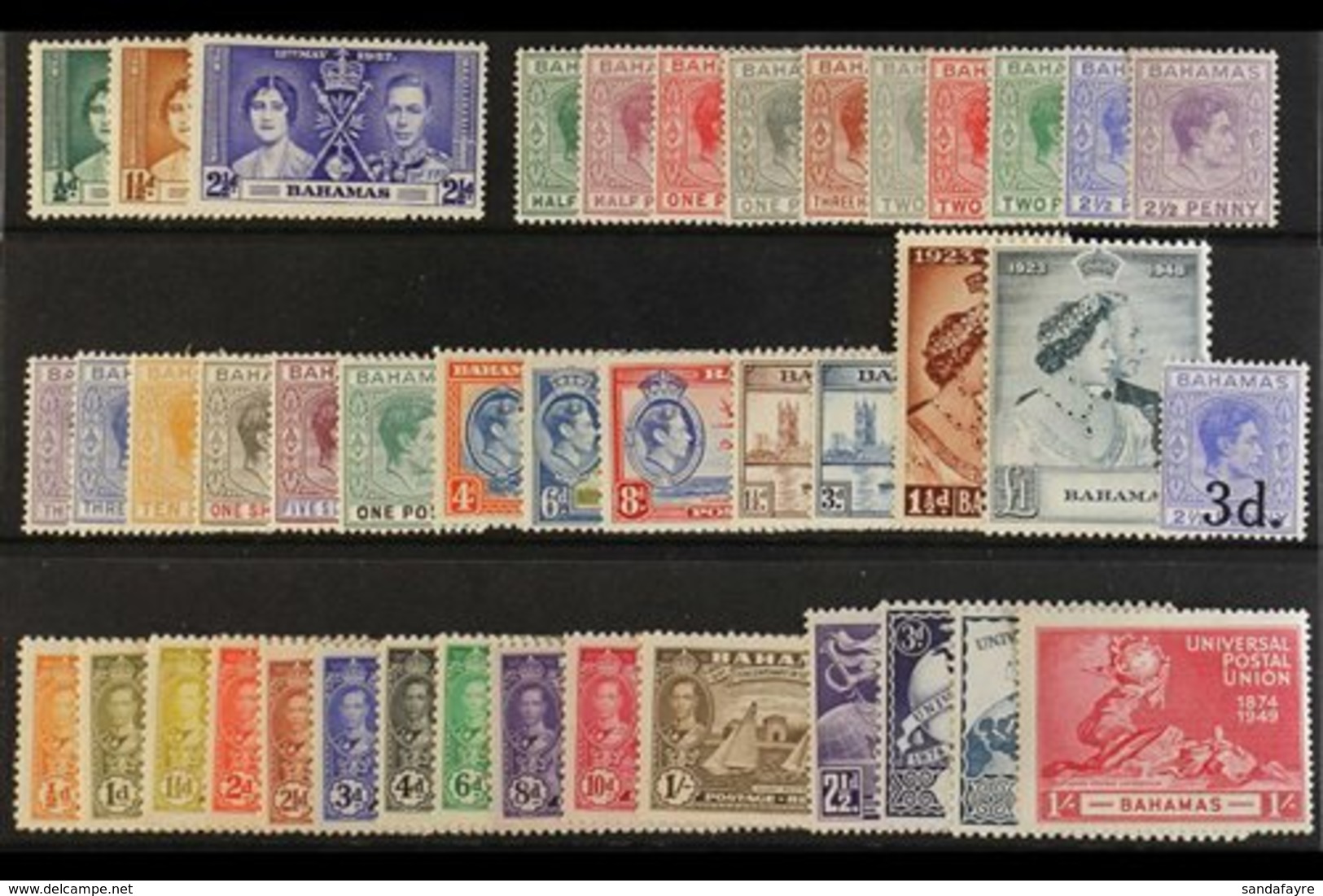 1937-52 MINT COLLECTION. An All Different Selection On A Stock Card That Includes 1938 Definitive Set Of All Values, Sil - Otros & Sin Clasificación