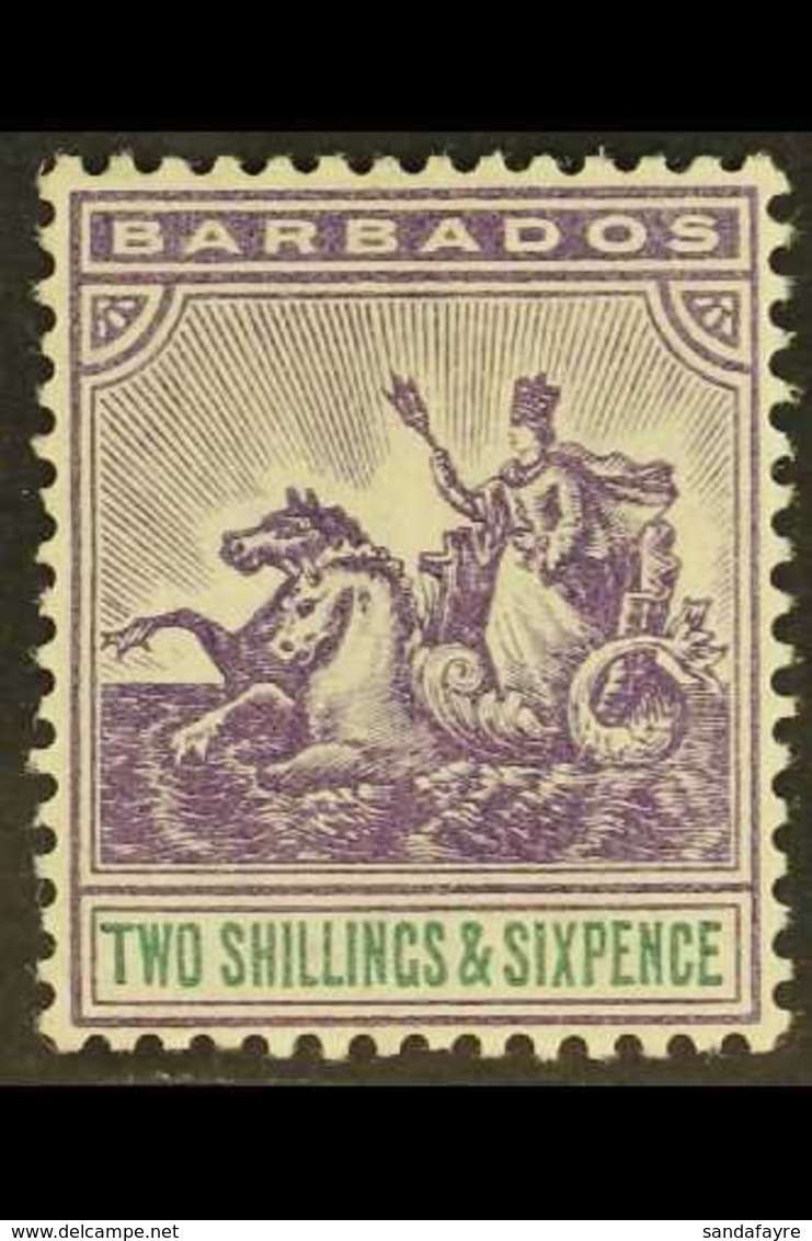1892-1903 2s6d Violet & Green, SG 115, Fine Mint For More Images, Please Visit Http://www.sandafayre.com/itemdetails.asp - Barbados (...-1966)