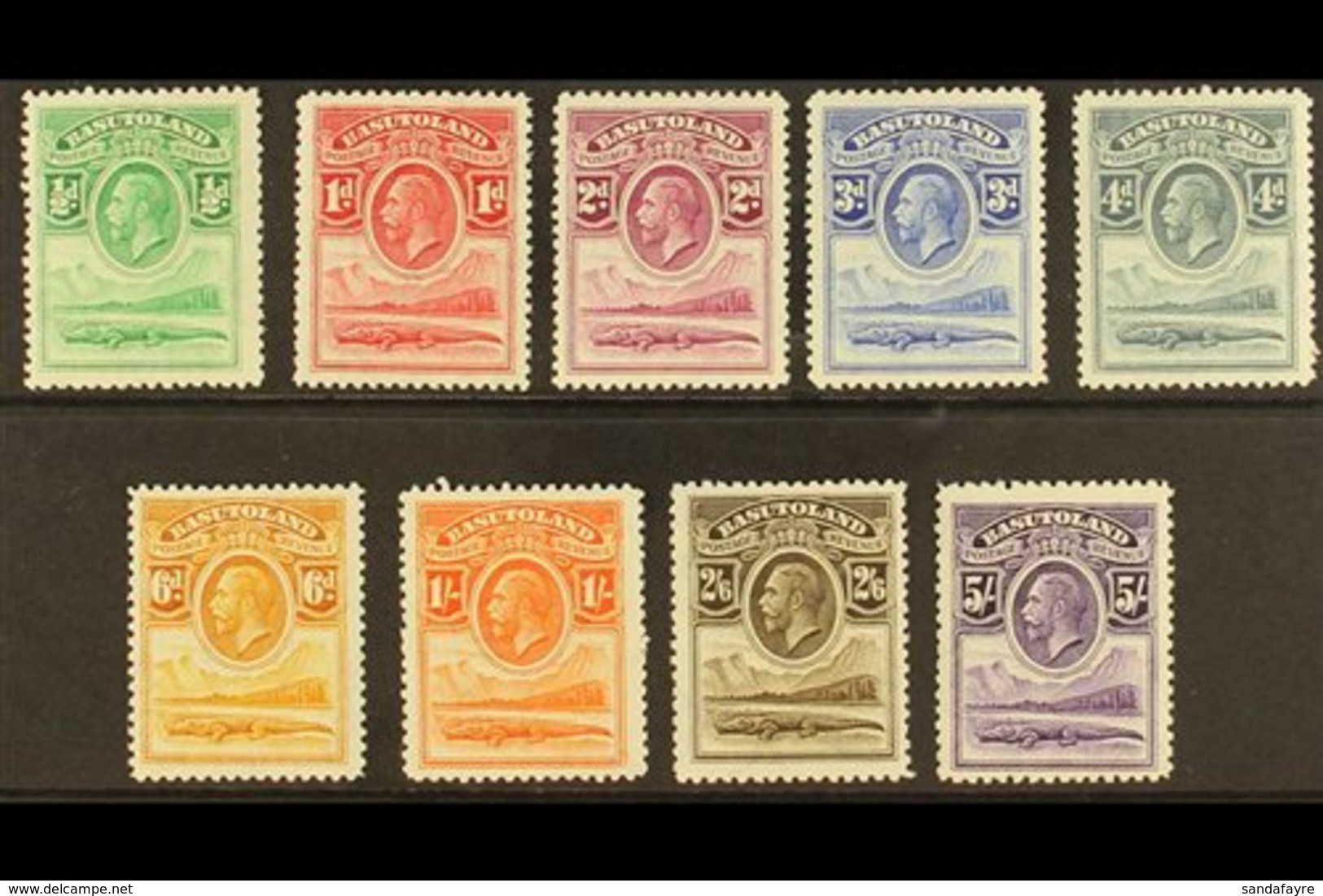 1933 KGV Definitive Set To 5s, SG 1/9, Fine Mint (9 Stamps) For More Images, Please Visit Http://www.sandafayre.com/item - Andere & Zonder Classificatie