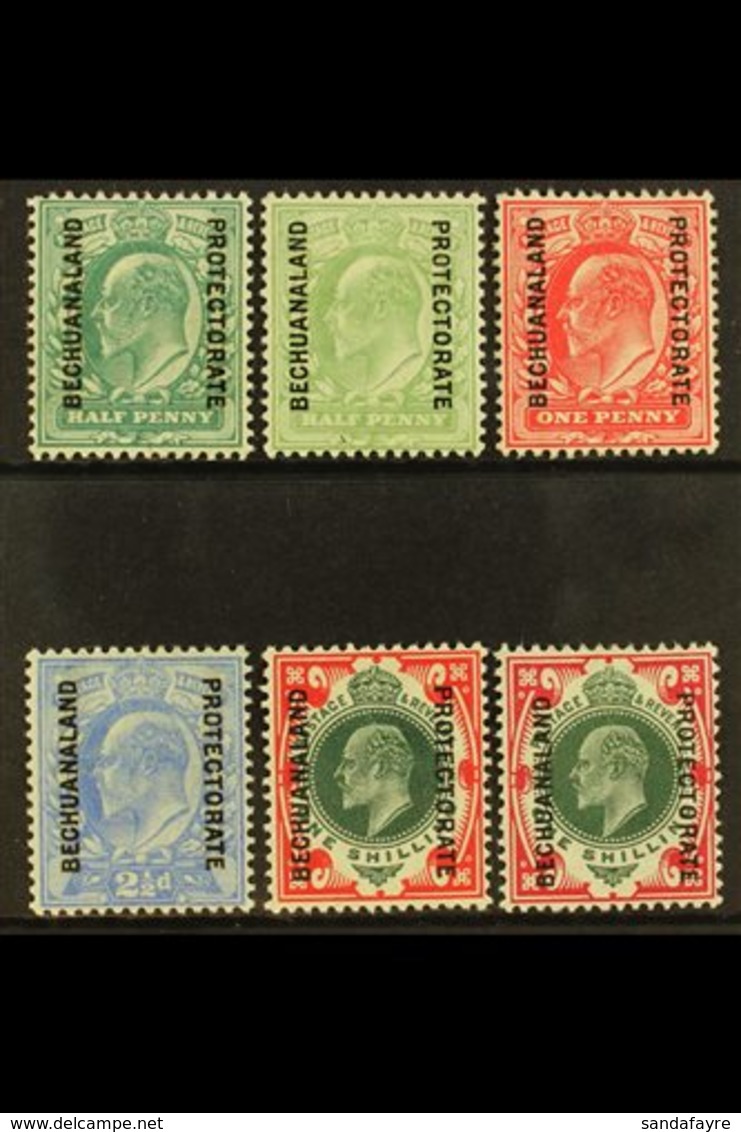 1904-13 Complete Overprint Set On Stamps Of Edward VII Incl Both ½d And Both 1s Shades, SG 66/71, Fine Mint. (6 Stamps)  - Sonstige & Ohne Zuordnung