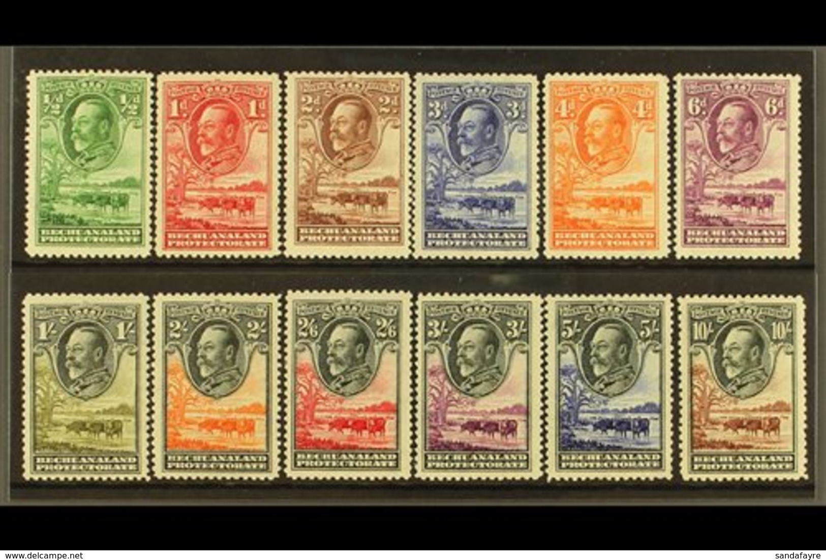 1932 KGV "Baobab Tree & Cattle" Complete Set, SG 99/110, Fine Mint (12 Stamps) For More Images, Please Visit Http://www. - Otros & Sin Clasificación