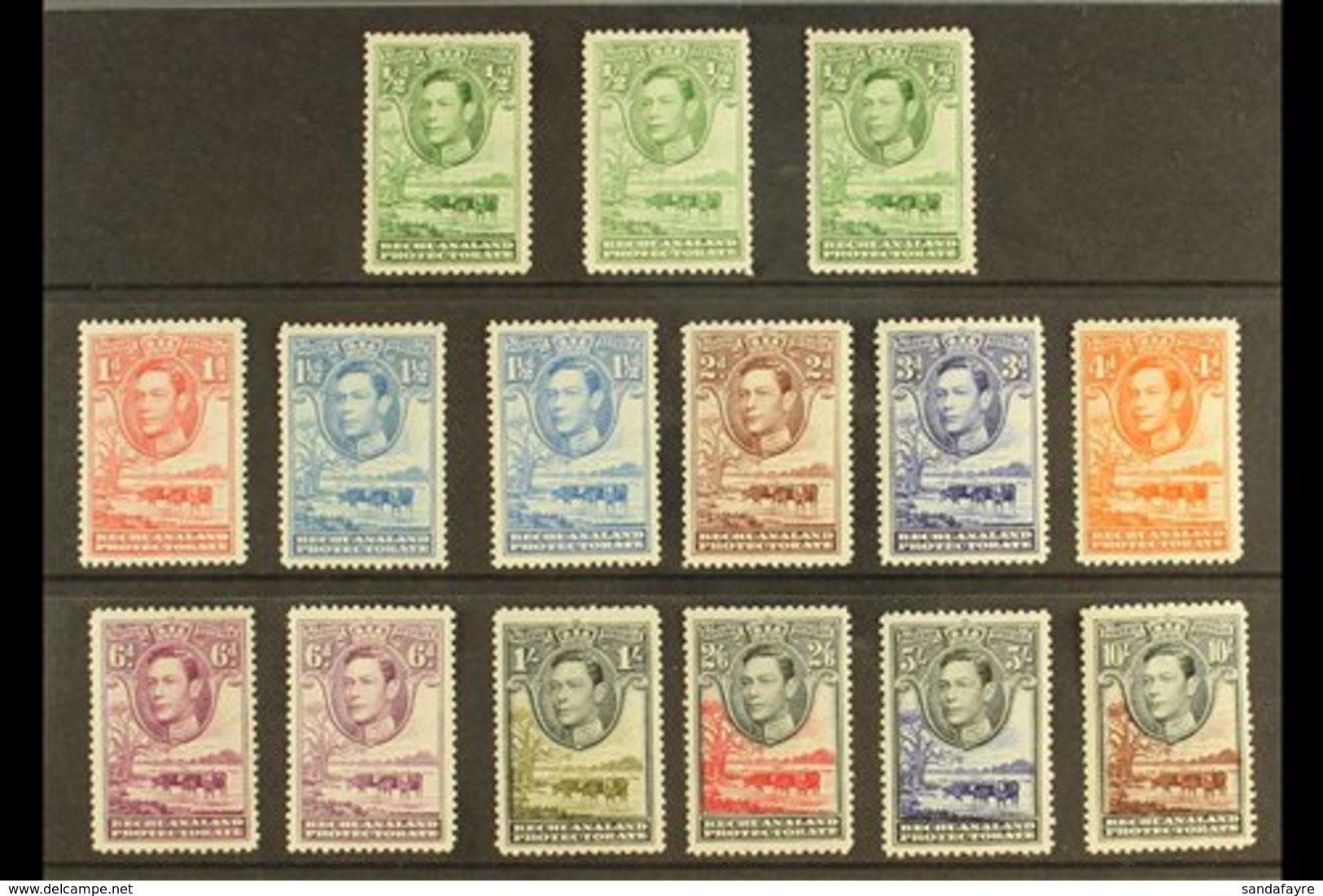 1938-52 Complete Definitive Set, SG 118/128, With Three ½d Shades And Both 1½d And 6d Shades, Fine Mint. (15 Stamps) For - Autres & Non Classés