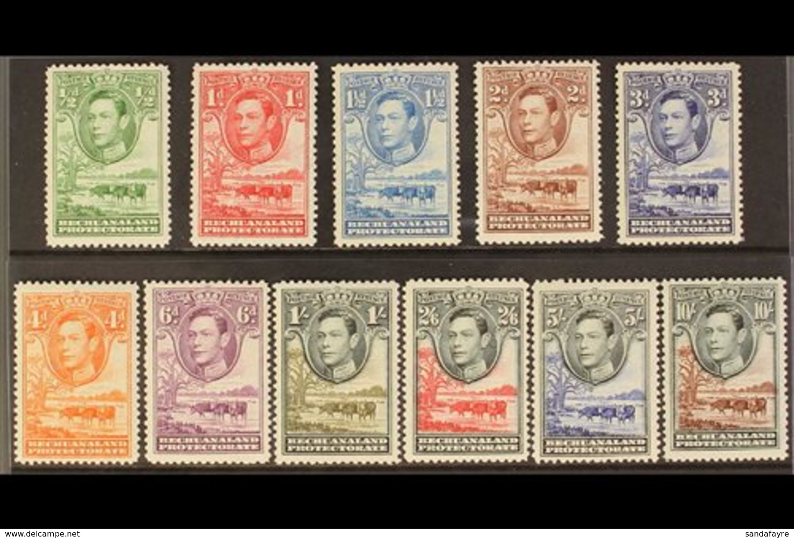 1938-52 Complete Definitive Set, SG 118/128, Never Hinged Mint. (11 Stamps) For More Images, Please Visit Http://www.san - Autres & Non Classés