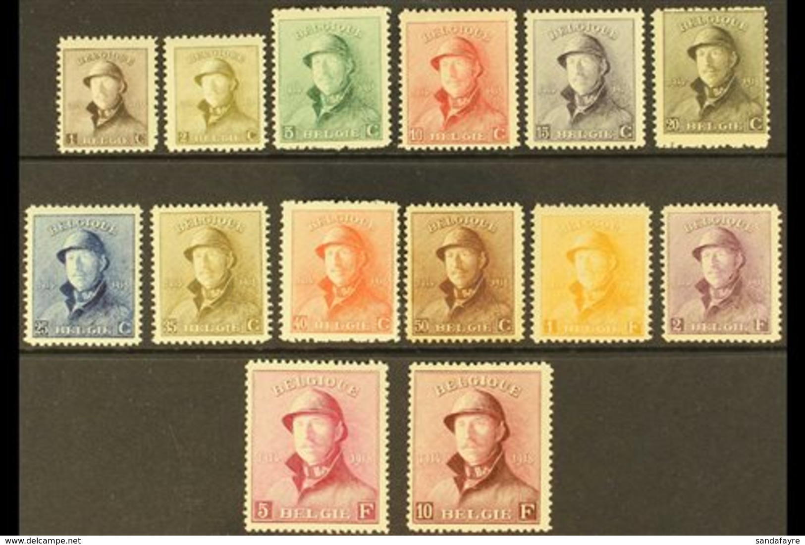 1919-20 KING ALBERT Complete Set (SG 237/50, Michel 145/58, COB 165/78, Scott 124/37), Fine Mint (low Values Mostly Neve - Andere & Zonder Classificatie