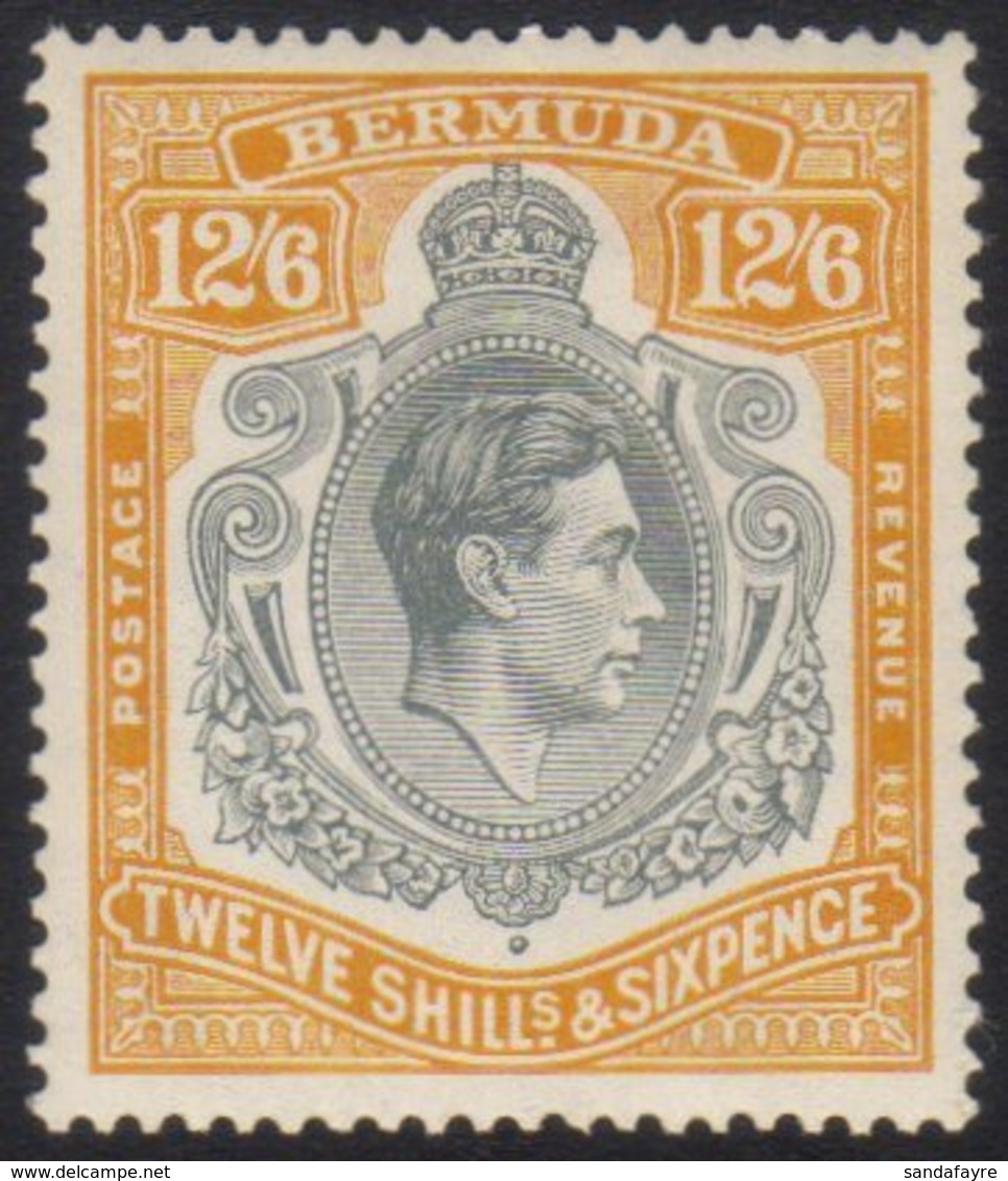 1938 12s 6d Grey And Brownish Orange SG 120a, Fine Mint, Usual Streaky Gum.  For More Images, Please Visit Http://www.sa - Bermudas