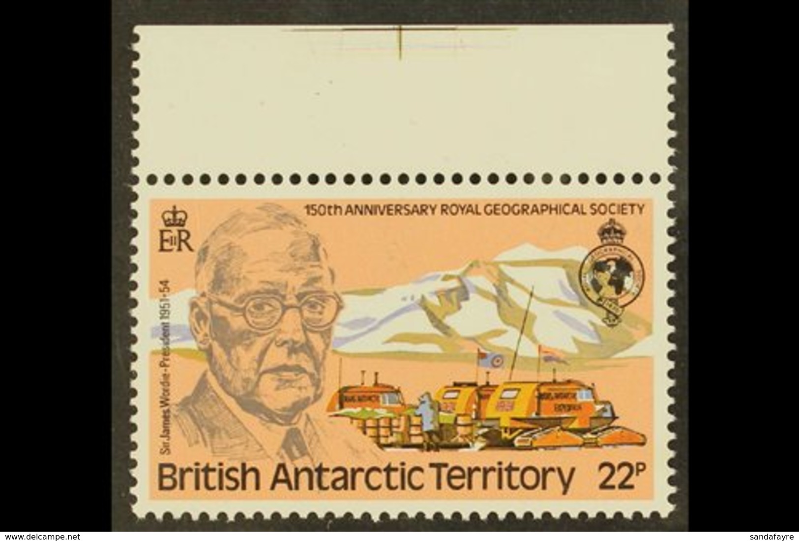 1980 22p Sir Thomas Wordie With Watermark CROWN TO RIGHT Of CA Variety, SG 97w, Never Hinged Mint Top Marginal. For More - Otros & Sin Clasificación