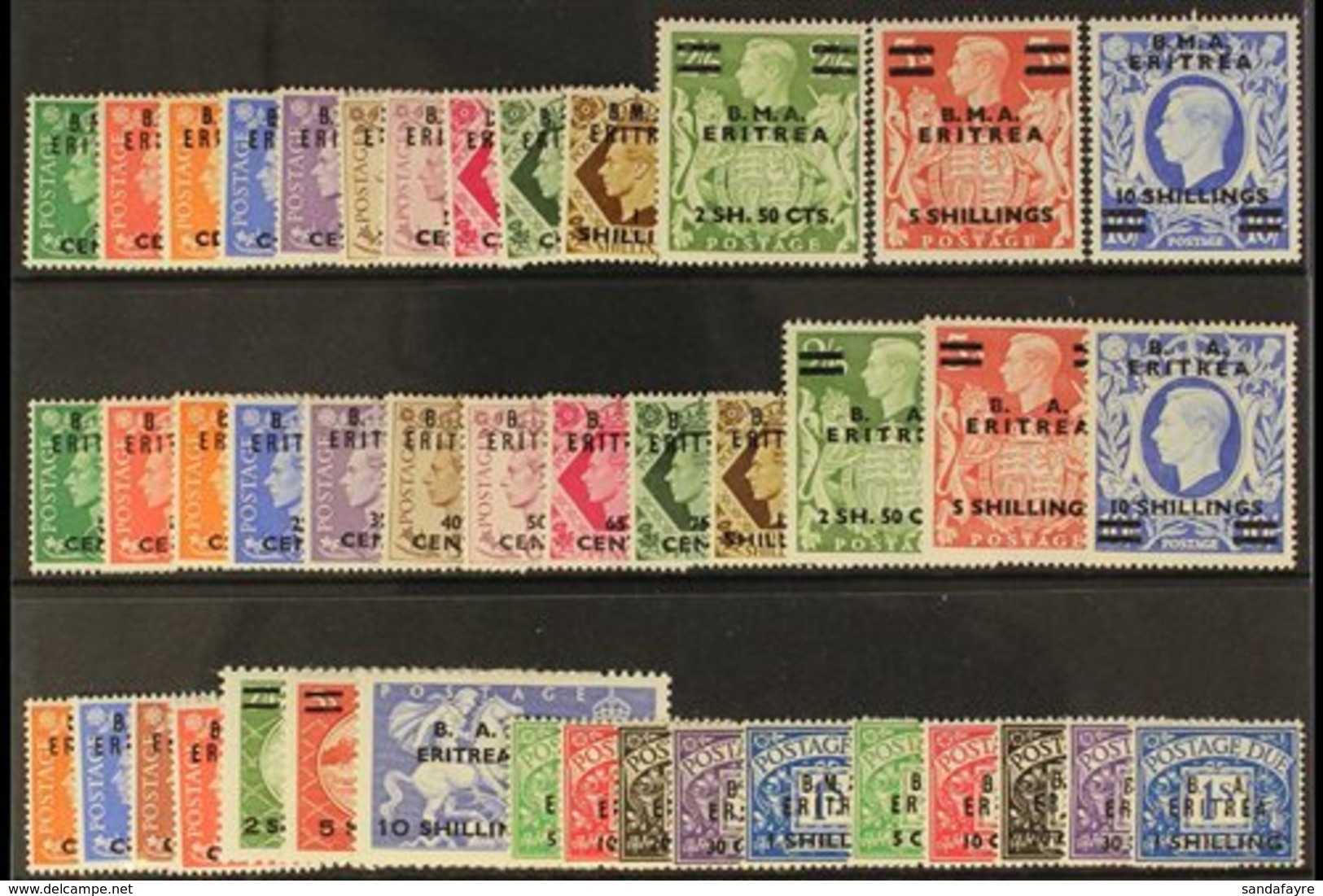 ERITREA 1948-51 COMPLETE MINT COLLECTION, SG E1/E32 Plus Postage Due Sets, SG ED1/10. Lovely (40+ Stamps) For More Image - Africa Oriental Italiana