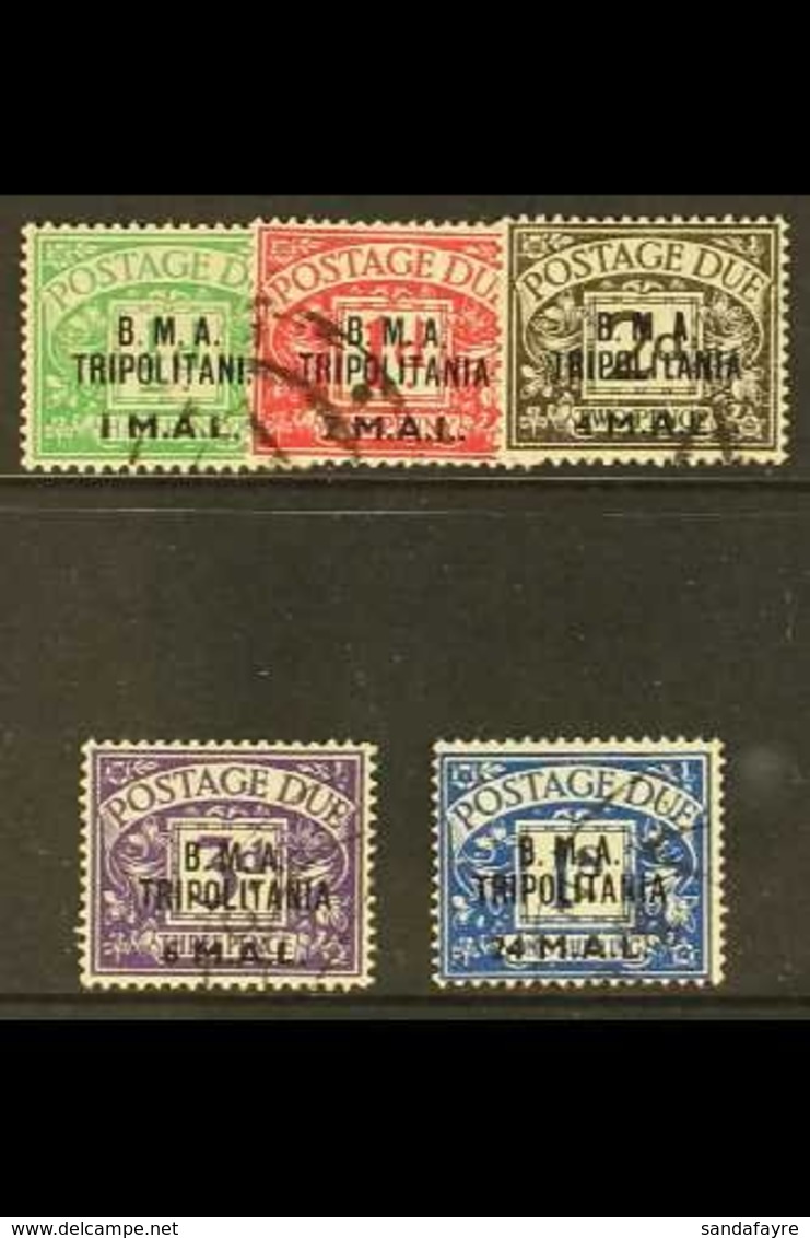 TRIPOLITANIA POSTAGE DUES 1948 B.M.A. Set Complete, SG TD1/5, Very Fine Used. (5 Stamps) For More Images, Please Visit H - Afrique Orientale Italienne