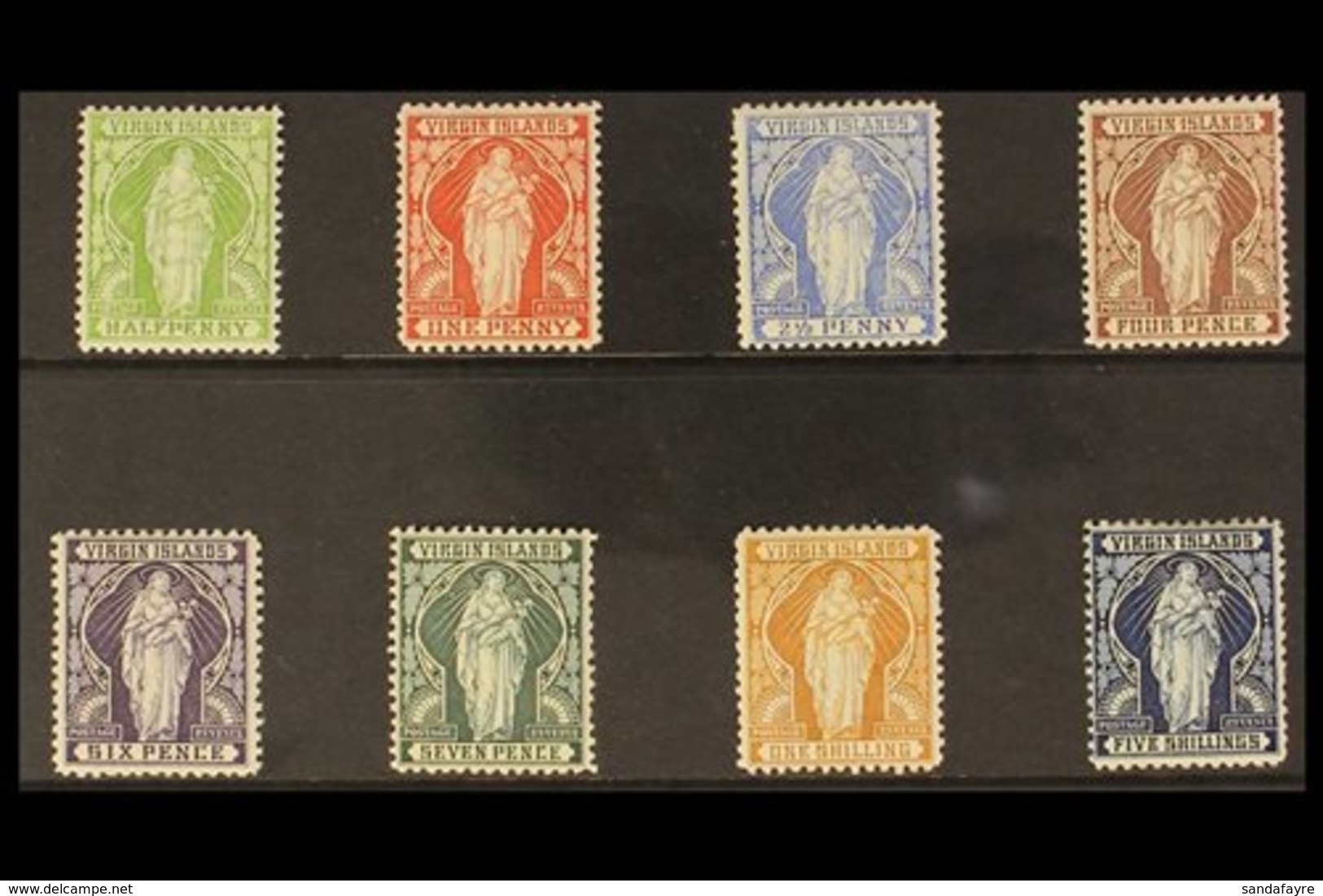 1899 Complete Definitive Set, SG 43.50, Fine Mint. (8 Stamps) For More Images, Please Visit Http://www.sandafayre.com/it - British Virgin Islands