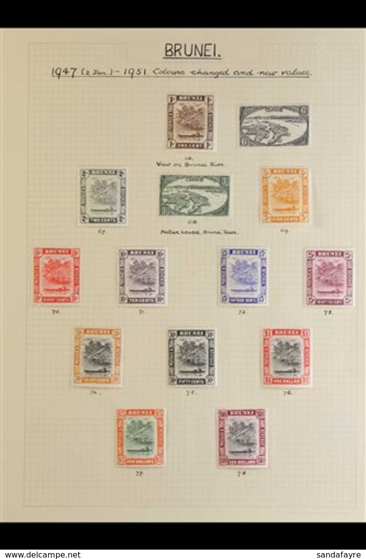 1908-1949 FINE MINT COLLECTION Presented On Album Pages & Includes The 1908-22 Set To $1, 1916 New Colour Set, 1922 Mala - Brunei (...-1984)