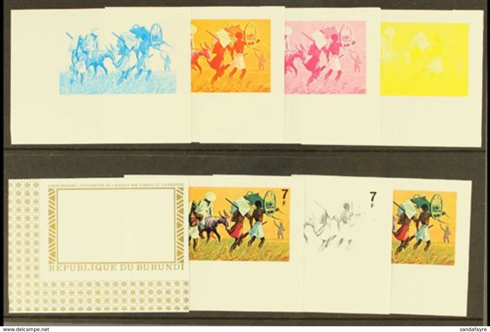 1973 IMPERF PROGRESSIVE COLOUR PROOFS Proofs The 7f Exploration Issue (SG 798, Michel 912A, Scott 423) - Eight Different - Andere & Zonder Classificatie