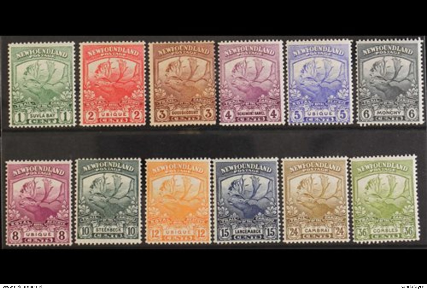 1919 Newfoundland Contingent "Caribou" Set, SG 130/41, Mint (12 Stamps) For More Images, Please Visit Http://www.sandafa - Sonstige & Ohne Zuordnung