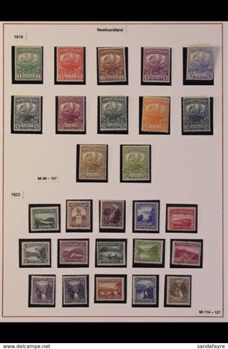 1919-1937 ATTRACTIVE FINE MINT COLLECTION In Hingeless Mounts On Leaves, ALL DIFFERENT, Includes 1919 Caribou Set, 1923- - Otros & Sin Clasificación