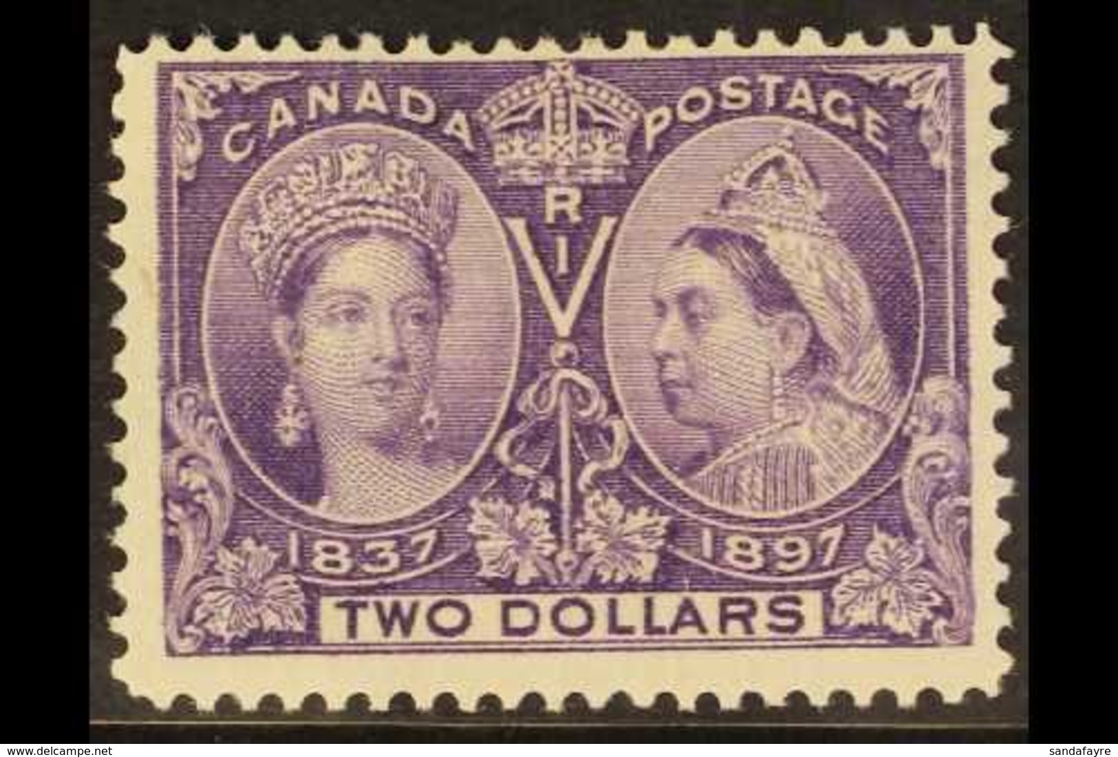 1897 $2 Deep Violet "Jubilee", SG 137, Unitrade 62, Fine Mint  For More Images, Please Visit Http://www.sandafayre.com/i - Andere & Zonder Classificatie