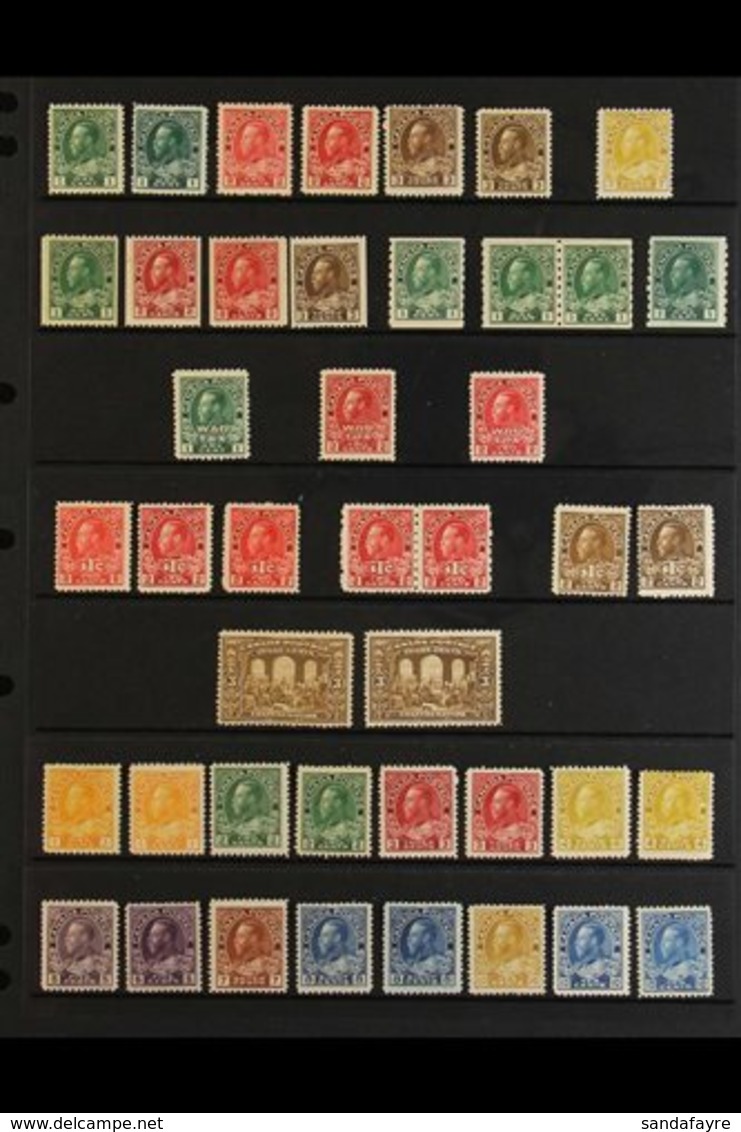 1912-1935 KGV MINT COLLECTION CAT £1,450+ Essentially All Different (some Shade, Die And Perf Variants Plus A Few Pairs) - Other & Unclassified