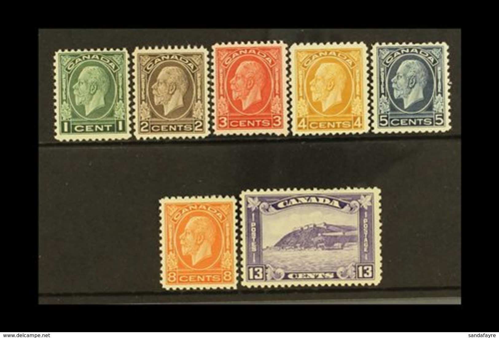 1932-3 KGV "Medallion" Definitives, Complete Set, SG 319/25, Minor Perf Fault On Top On 13c, Otherwise Never Hinged Mint - Andere & Zonder Classificatie