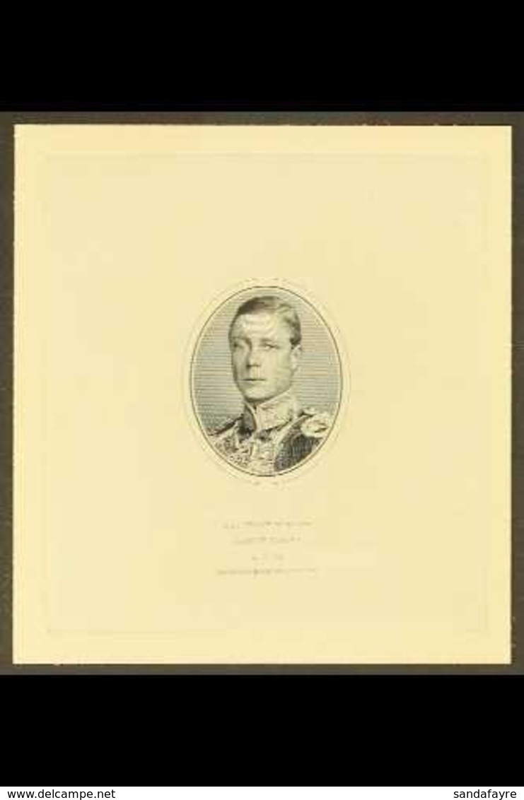 1935 SILVER JUBILEE 5c Ed VIII When Prince Of Wales, Die Proof Of The Portrait Used For The Central Vignette, 85mmx90mm, - Sonstige & Ohne Zuordnung