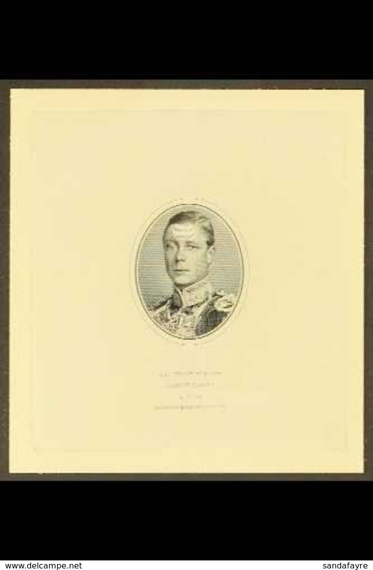 1935 SILVER JUBILEE 5c Ed VIII When Prince Of Wales, Die Proof Of The Portrait Used For The Central Vignette, 85mmx90mm, - Andere & Zonder Classificatie