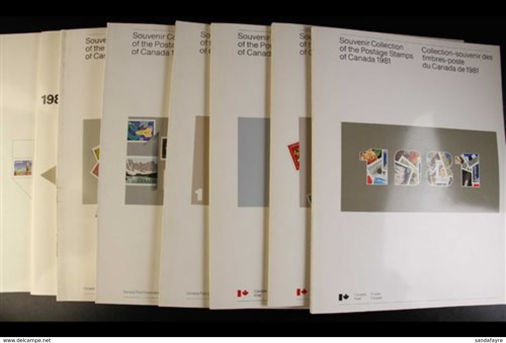 ANNUAL COLLECTIONS 1980-89 COMPLETE RUN Of Year Books Containing Never Hinged Mint Stamps With Illustrated Text, Unitrad - Andere & Zonder Classificatie