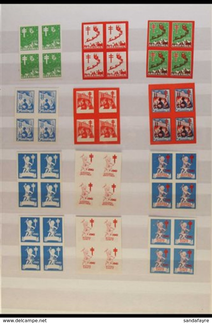 CHRISTMAS ANTI-TB SEALS 1939-1957 All Different Collection Of IMPERF PROGRESSIVE PROOF SETS In Superb Never Hinged Mint  - Other & Unclassified