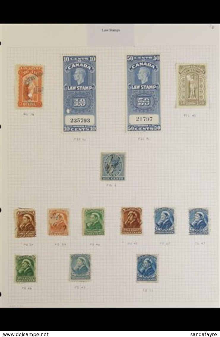 REVENUE 1897-1952 All Different Range With QV Bill Stamps To 50c, KGV Excise Tax To $5 & KGVI Law Stamps To 50c. (35 Rev - Autres & Non Classés