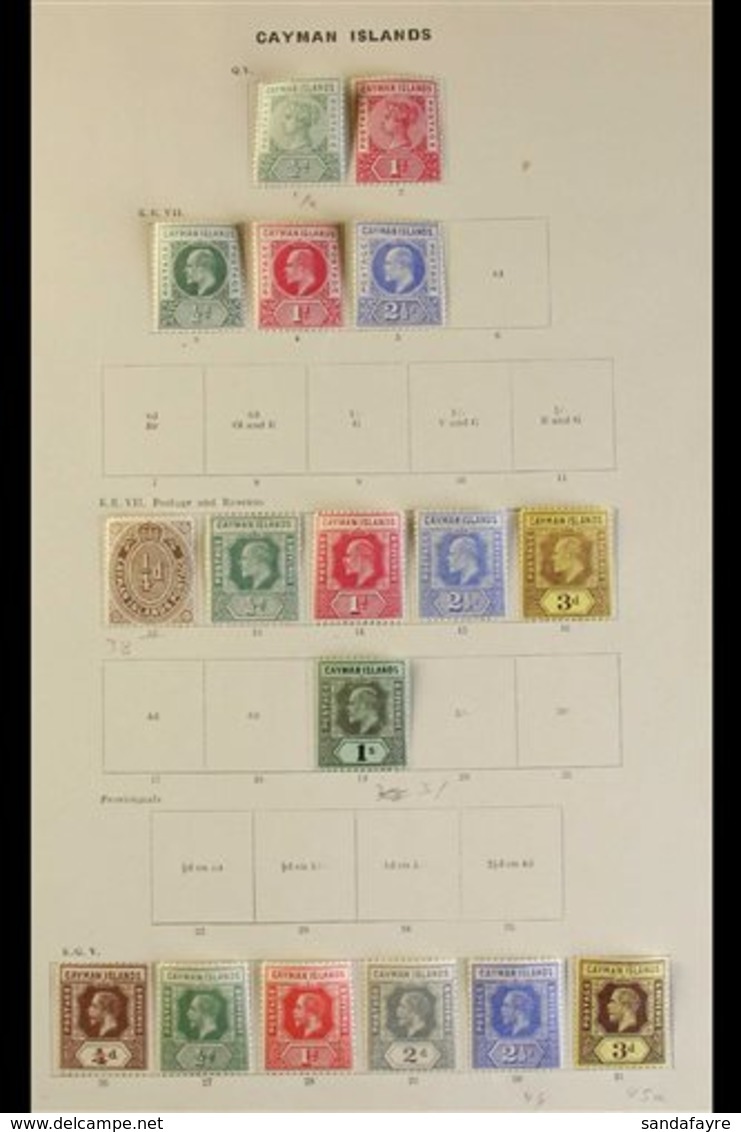 1900-1935 VERY FINE MINT COLLECTION Presented On Printed Pages. Includes An ALL DIFFERENT Range With KEVII To 1s, KGV 19 - Caimán (Islas)