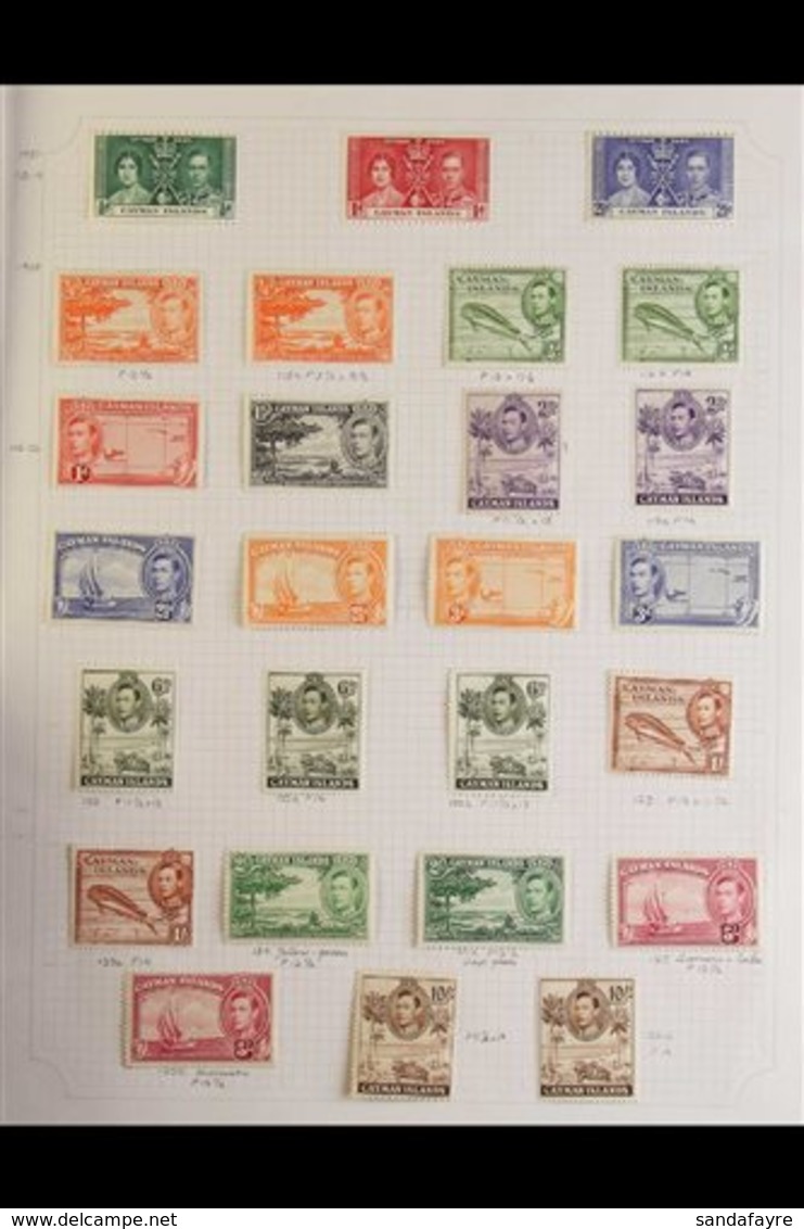 1937-50 KGVI COMPLETE MINT COLLECTION A Fine Lot Displayed On Pages, Incl. 1938-48 Set With All SG Listed Shades And Per - Iles Caïmans