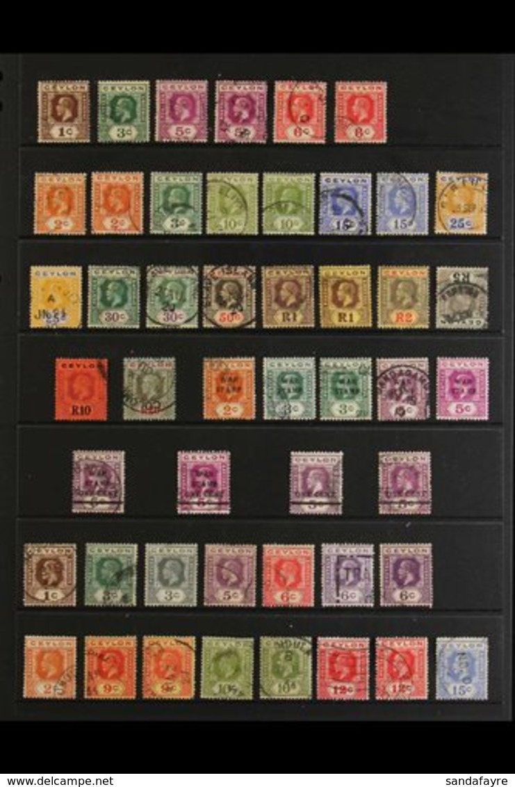 1912-36 INTERESTING USED KGV COLLECTION. An Interesting Collection Presented On Stock Pages With Postmark Interest, Shad - Ceylon (...-1947)