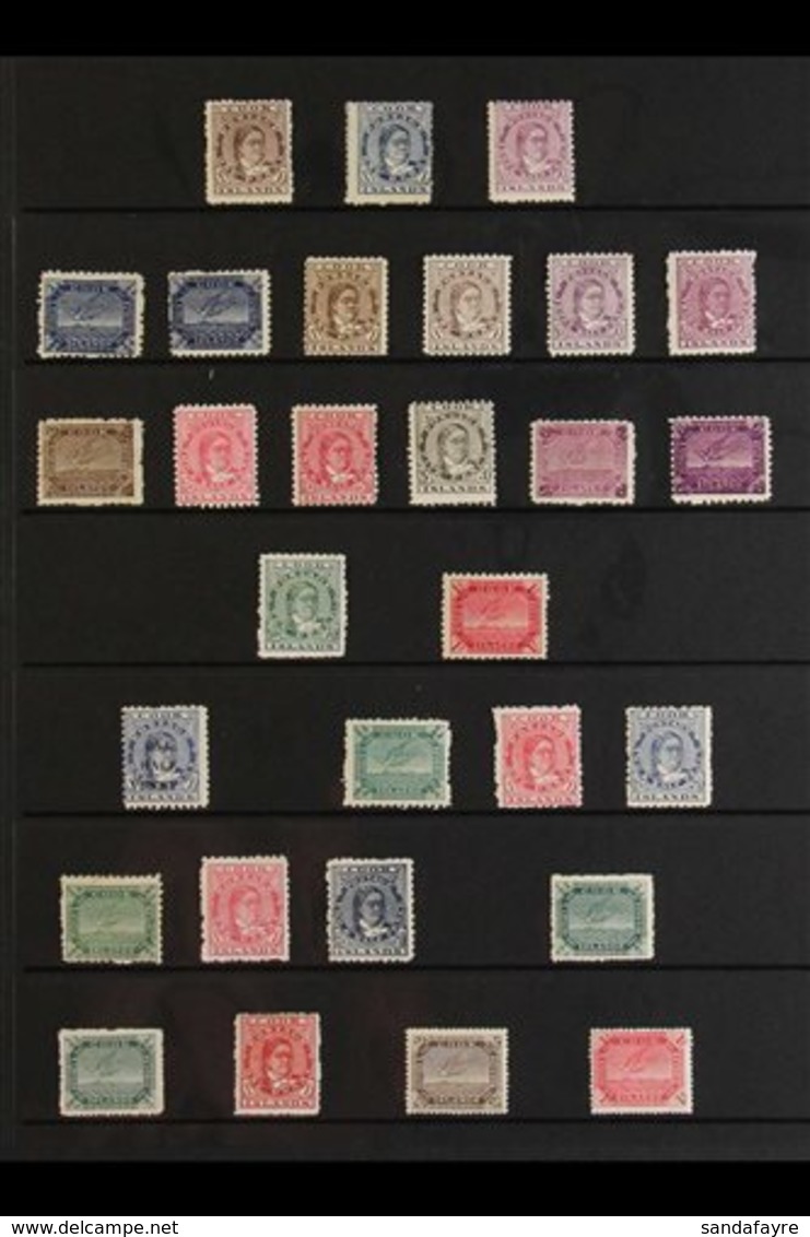 1893-1919 OLD TIME MINT COLLECTION Presented On A Stock Page That Includes 1893-1900 Perf 12 X 11½ 1d Brown, 1d Blue & 1 - Islas Cook