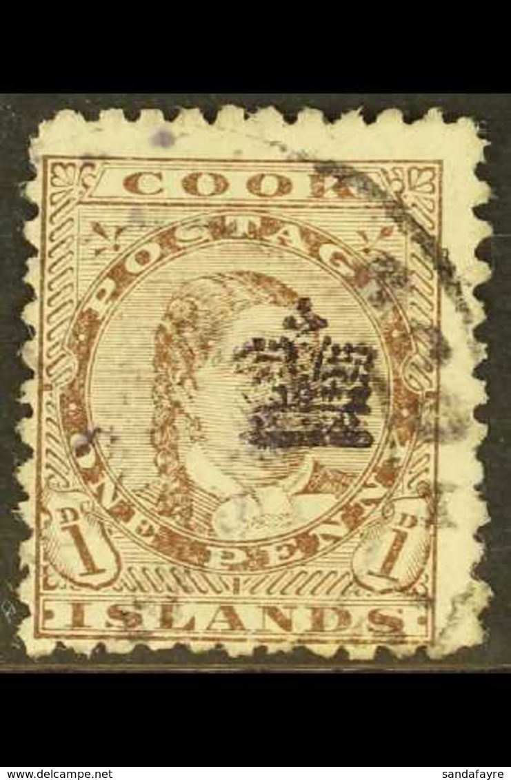 1899 1d Brown (British Crown Opt), SG 22, Good, Cds Used For More Images, Please Visit Http://www.sandafayre.com/itemdet - Cookeilanden