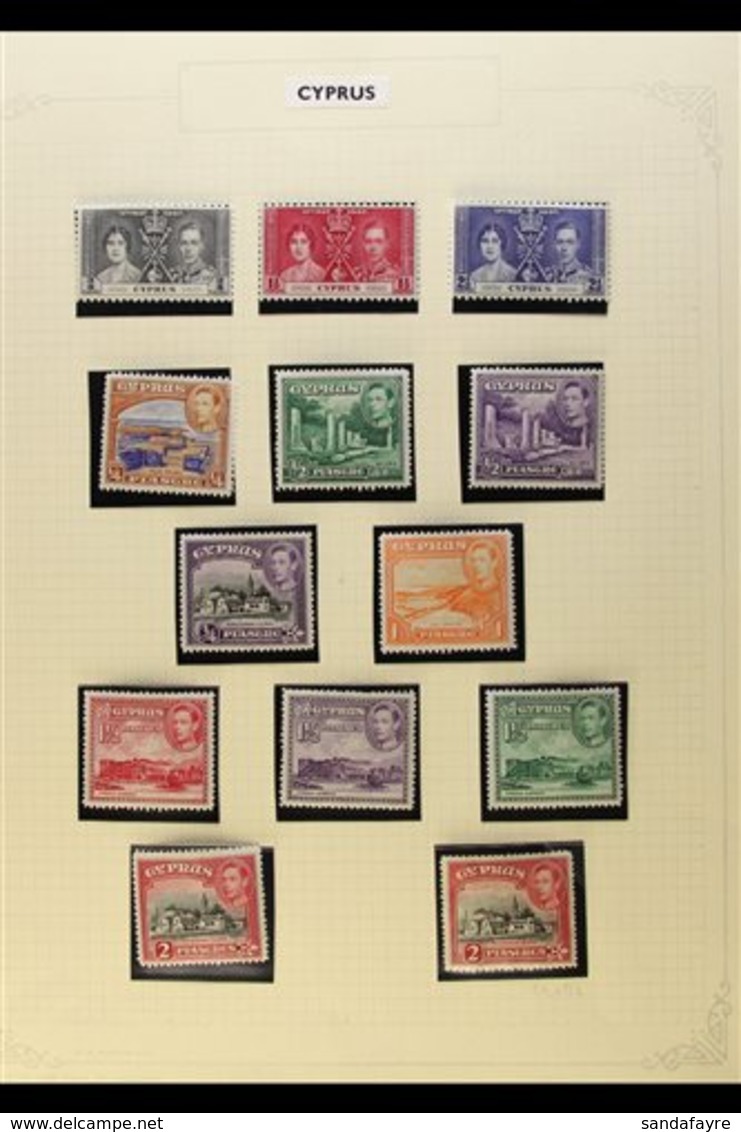 1937-1949 COMPLETE FINE MINT COLLECTION In Hingeless Mounts On Leaves, All Different, Inc 1938-51 Pictorials Set Inc 18p - Other & Unclassified