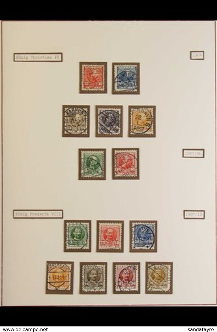 1904-1969 ATTRACTIVE VERY FINE USED COLLECTION On Leaves, ALL DIFFERENT, Includes 1904-05 King Set, 1912 Surcharges Set, - Sonstige & Ohne Zuordnung