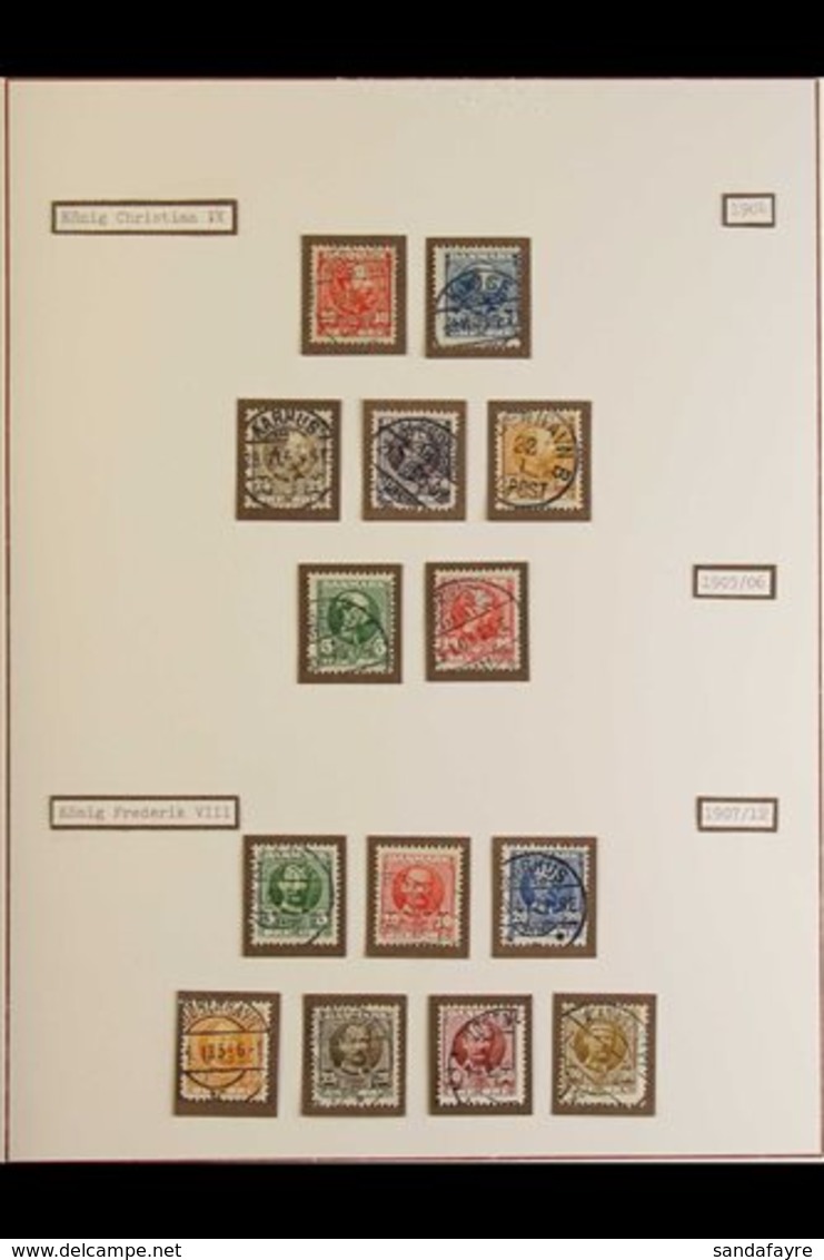 1904-1969 ATTRACTIVE VERY FINE USED COLLECTION On Leaves, ALL DIFFERENT, Includes 1904-05 King Set, 1912 Surcharges Set, - Andere & Zonder Classificatie