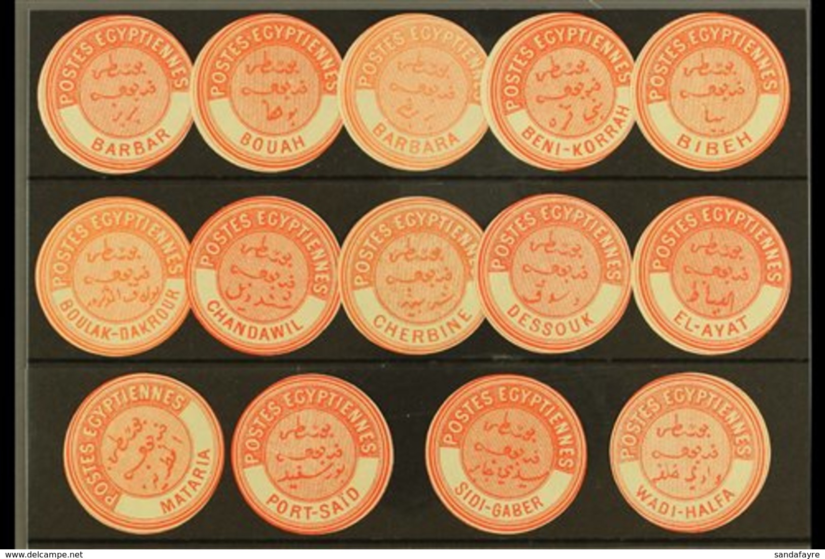 INTERPOSTAL SEALS 1882 TYPE VIIIA Very Fine Mint (mostly No Gum) All Different Selection Of Local Seals On A Stock Card, - Autres & Non Classés