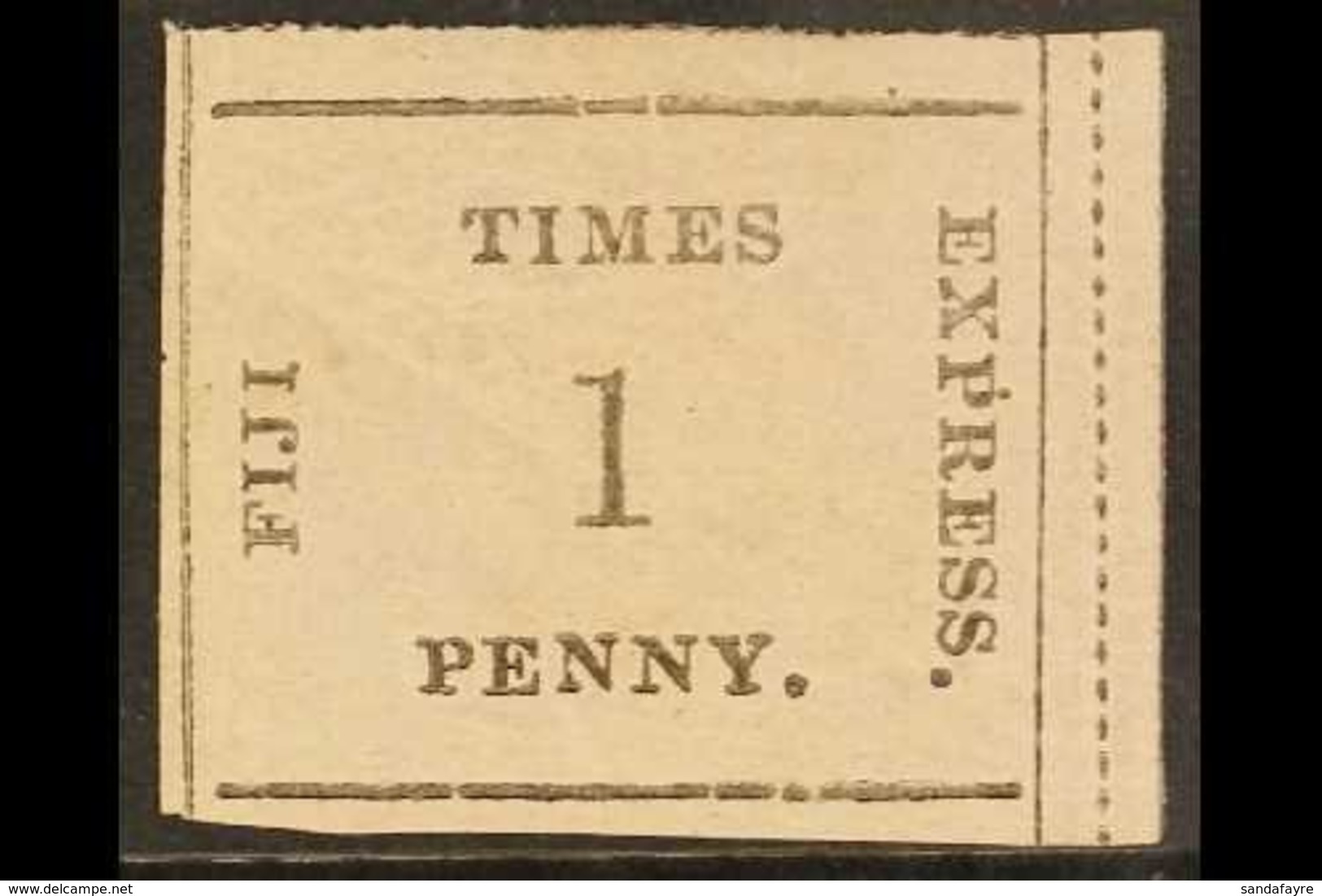 1870-71 1d Black / Rose On Thin Vertically Laid Paper, SG 5, Mint With Trace Of A Diagonal Crease. An Attractive Example - Fiji (...-1970)