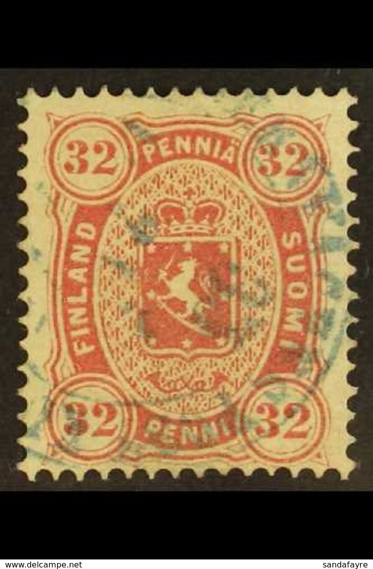 1875 32p Rose-carmine Arms, Perf 14 X 13½, Michel 11, Fine Used With Neat Blue Cancel. For More Images, Please Visit Htt - Sonstige & Ohne Zuordnung