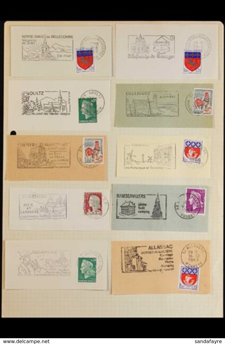 1960s-70s POSTMARK COLLECTION - CHURCHES An Interesting Collection Of Issues On Pieces, Each Issue Tied By Cancels Incor - Otros & Sin Clasificación