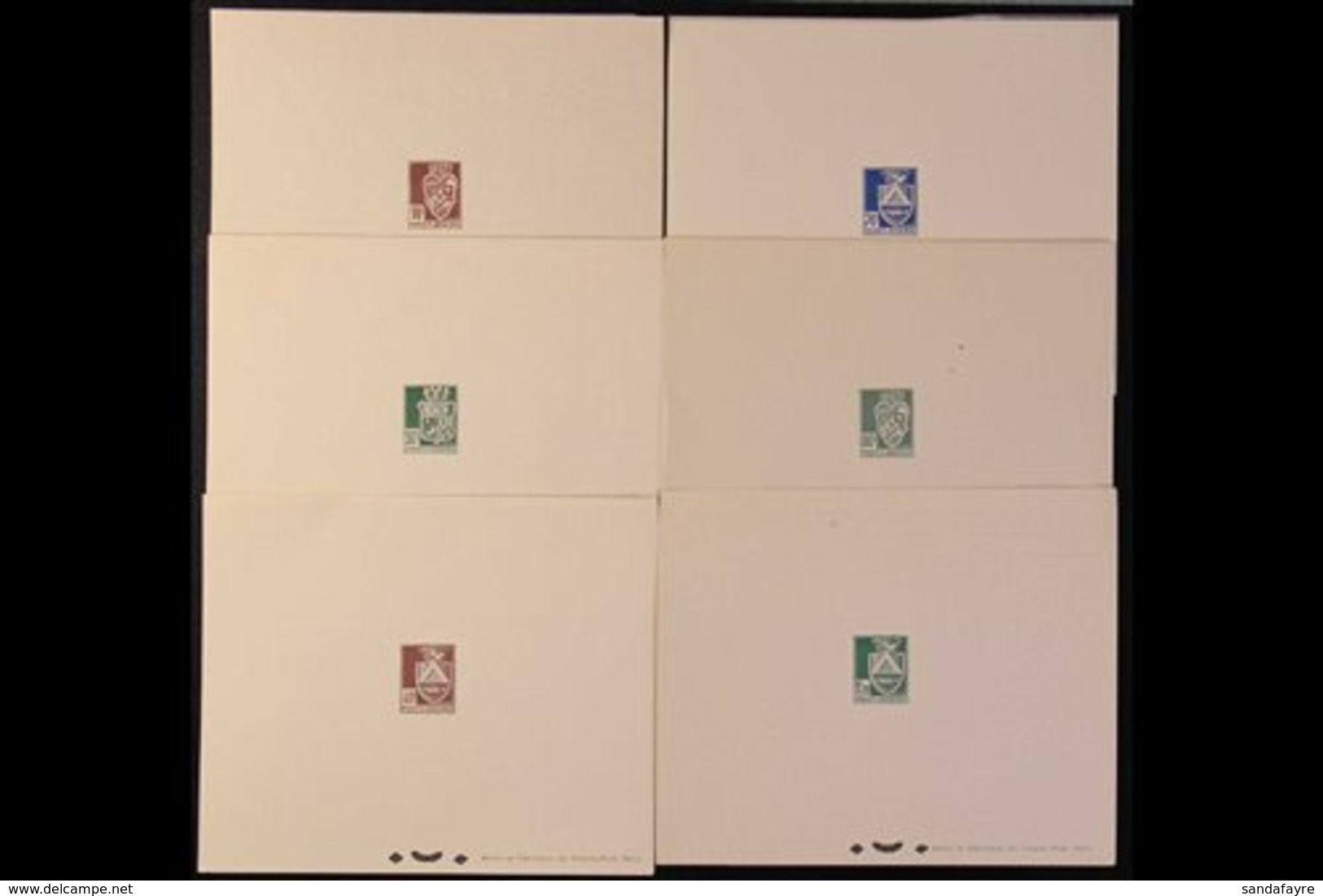 ALGERIA 1942-45 Arms Set Of 12 (without Imprint), SG 190/201, As Imperf EPREUVES DE LUXE Printed In Issued Colours, Appr - Otros & Sin Clasificación