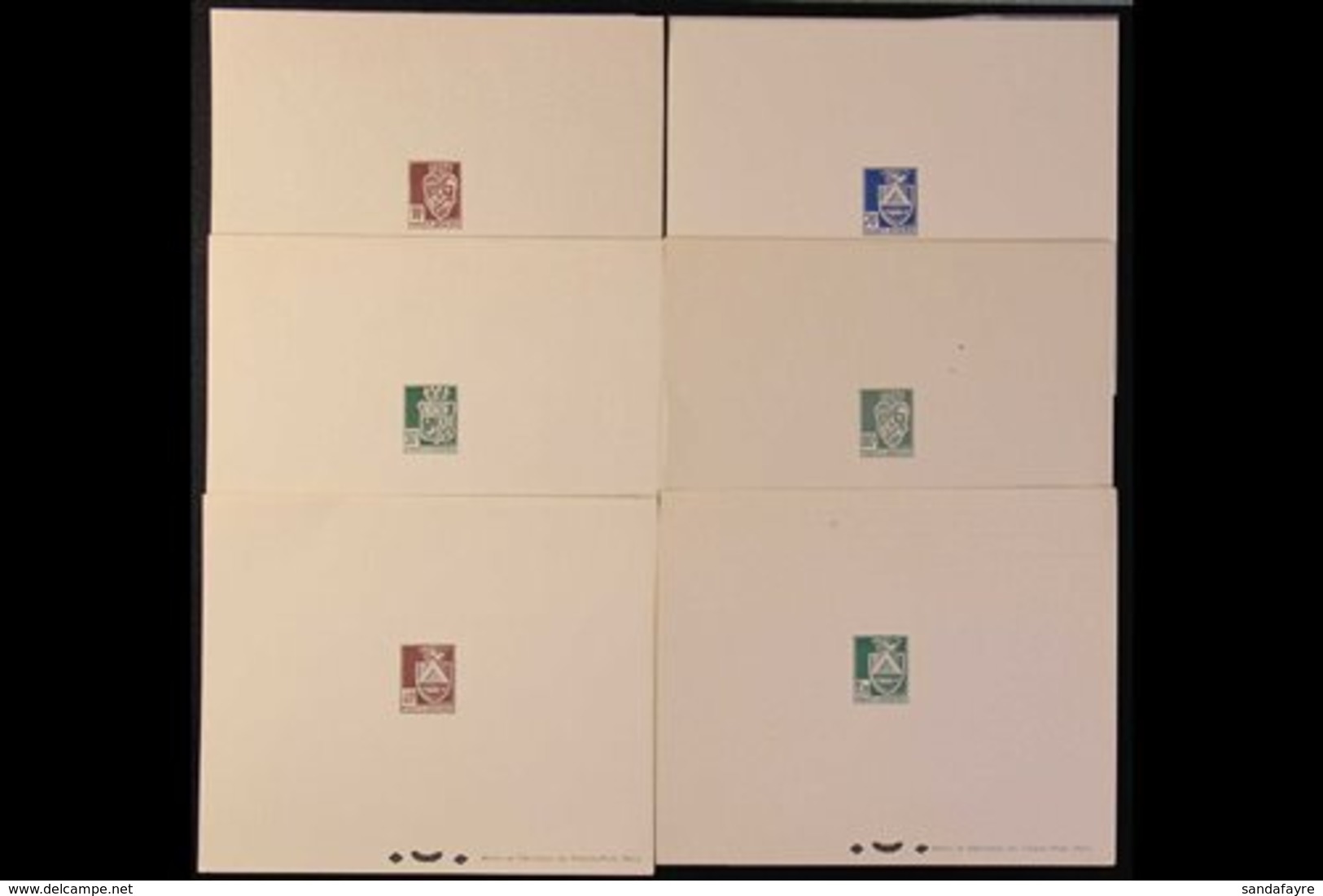ALGERIA 1942-45 Arms Set Of 12 (without Imprint), SG 190/201, As Imperf EPREUVES DE LUXE Printed In Issued Colours, Appr - Andere & Zonder Classificatie
