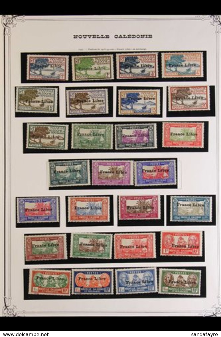 NEW CALEDONIA 1941-1945 FINE MINT A Complete Run Yvert 195 Through To 258 Including The "France Libre" Overprinted Compl - Otros & Sin Clasificación