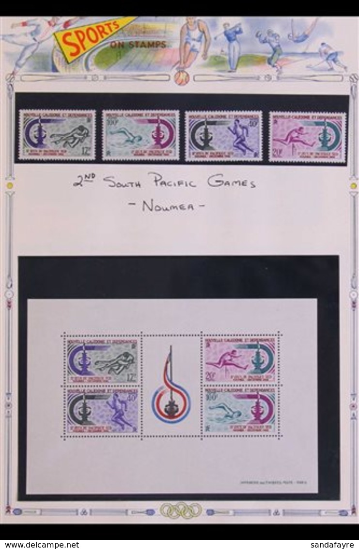 NEW CALEDONIA SPORT TOPICAL COLLECTION 1962-1998 Very Fine Collection Of Never Hinged Mint Stamps, Plus Some First Day C - Otros & Sin Clasificación