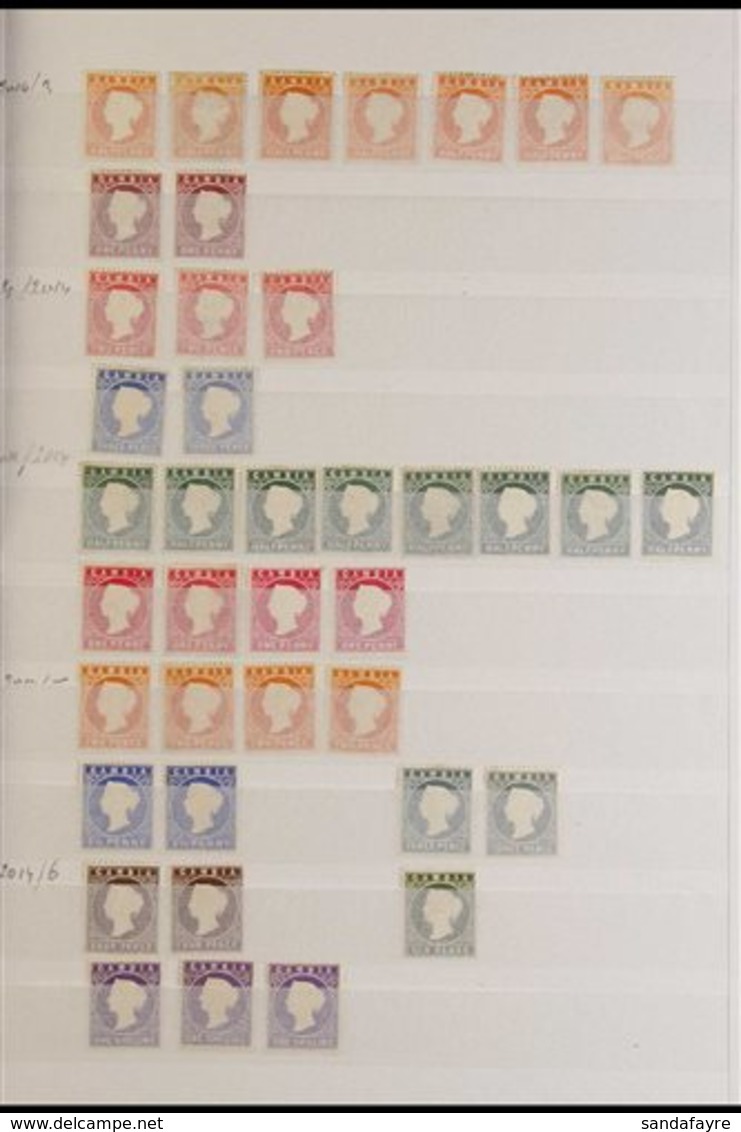 1880-1938 MINT RANGES ON STOCKLEAVES CAT £1,100+ With 1880-81 (CC Upright) ½d (7), 1d (2), 2d (3) And 3d (2); 1886-93 (C - Gambie (...-1964)