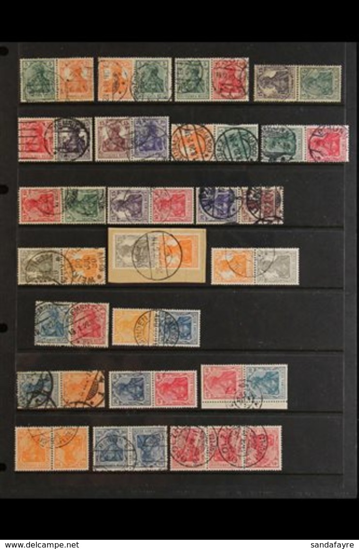 1916-1932 USED SE-TENANTS COLLECTION CAT €4000+. A Most Useful, Used Collection Presented Chronologically On Several Sto - Andere & Zonder Classificatie