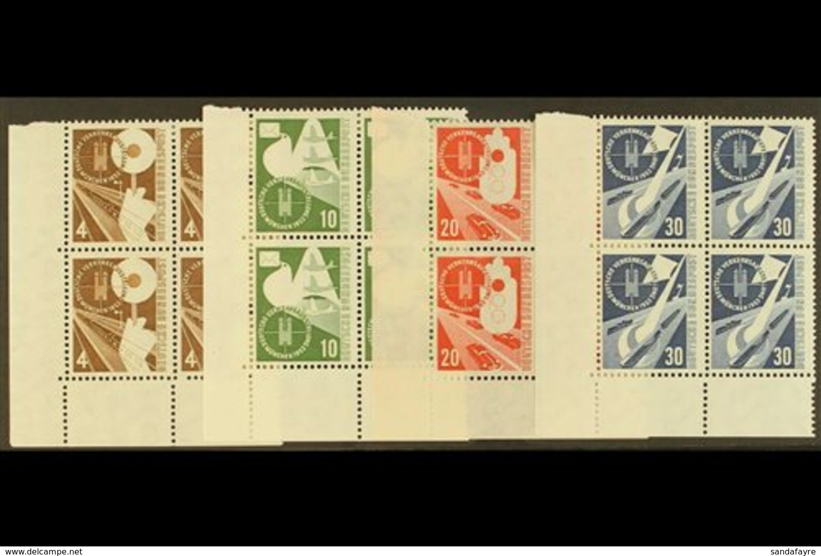 1953 Transport Exhibition Complete Set (Michel 167/70, SG 1093/96), Superb Mint (lower Pairs Never Hinged) Lower Left Co - Otros & Sin Clasificación