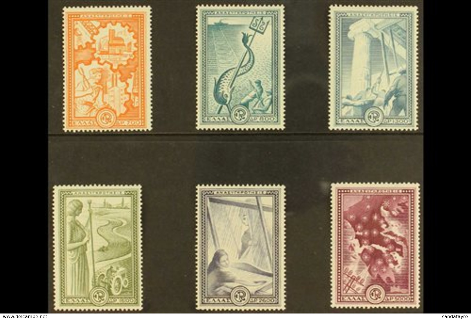 1951 Reconstruction Complete Set, SG 692/97, Mi 582/87, Never Hinged Mint (6 Stamps) For More Images, Please Visit Http: - Otros & Sin Clasificación