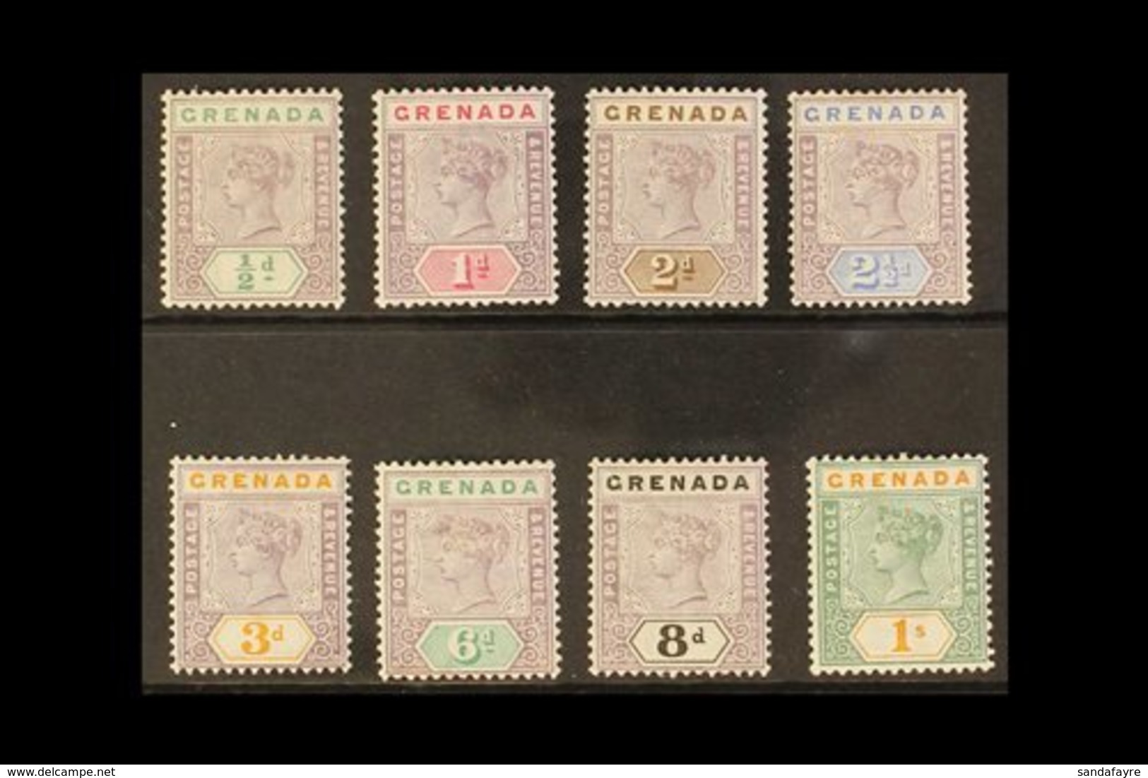 1895-99 CA Wmk "Tablet" Complete Set, SG 48/55, Fine Mint (8 Stamps). For More Images, Please Visit Http://www.sandafayr - Grenade (...-1974)